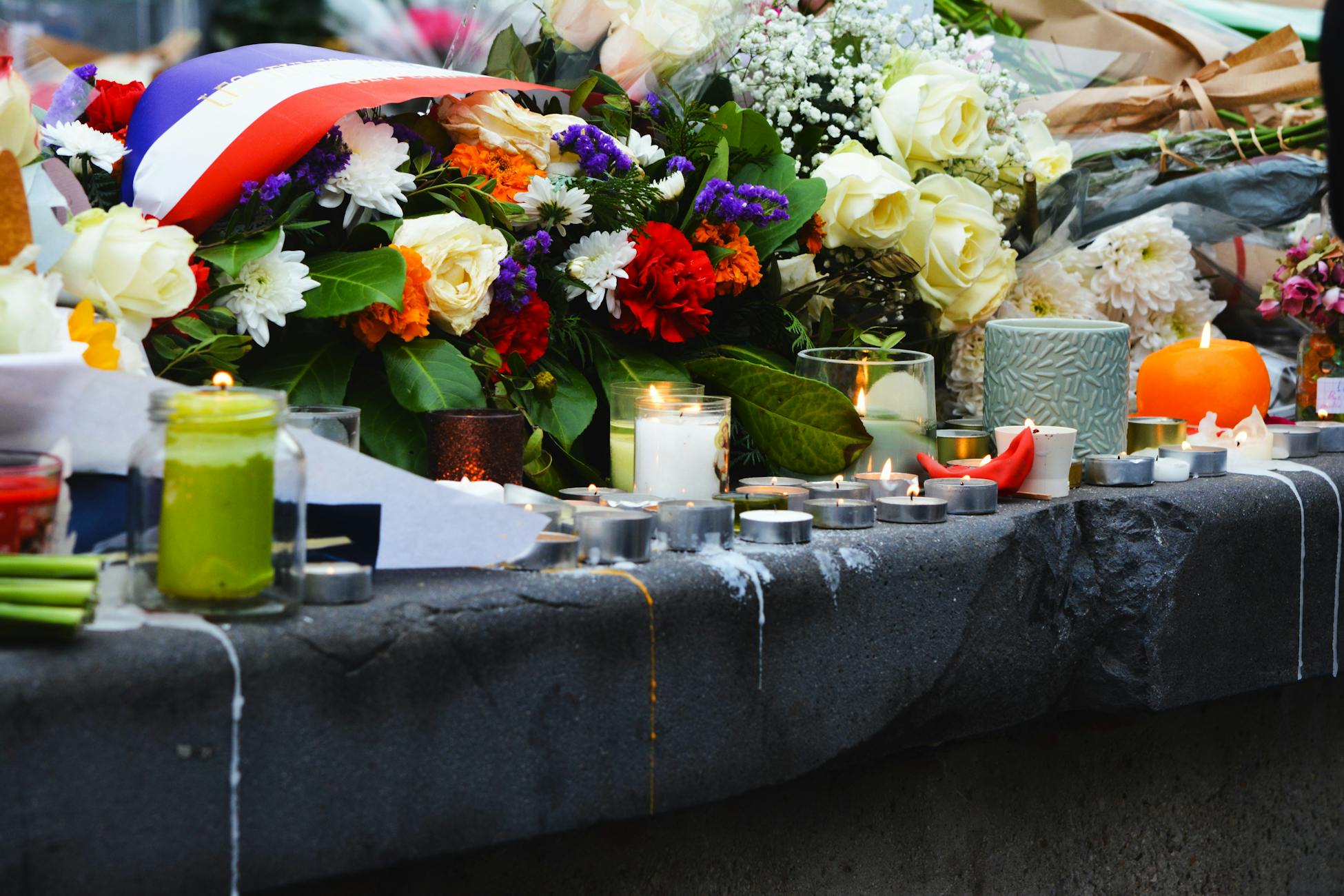 candlelit memorial quiet