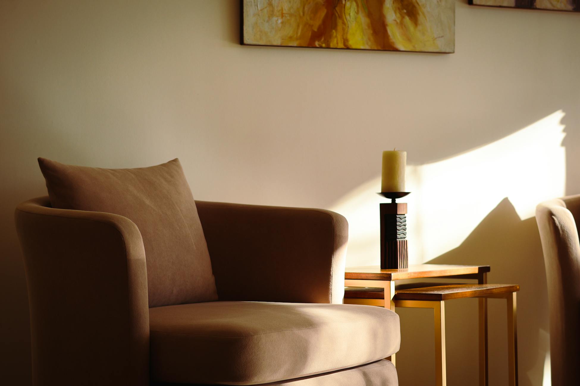empty chair morning light