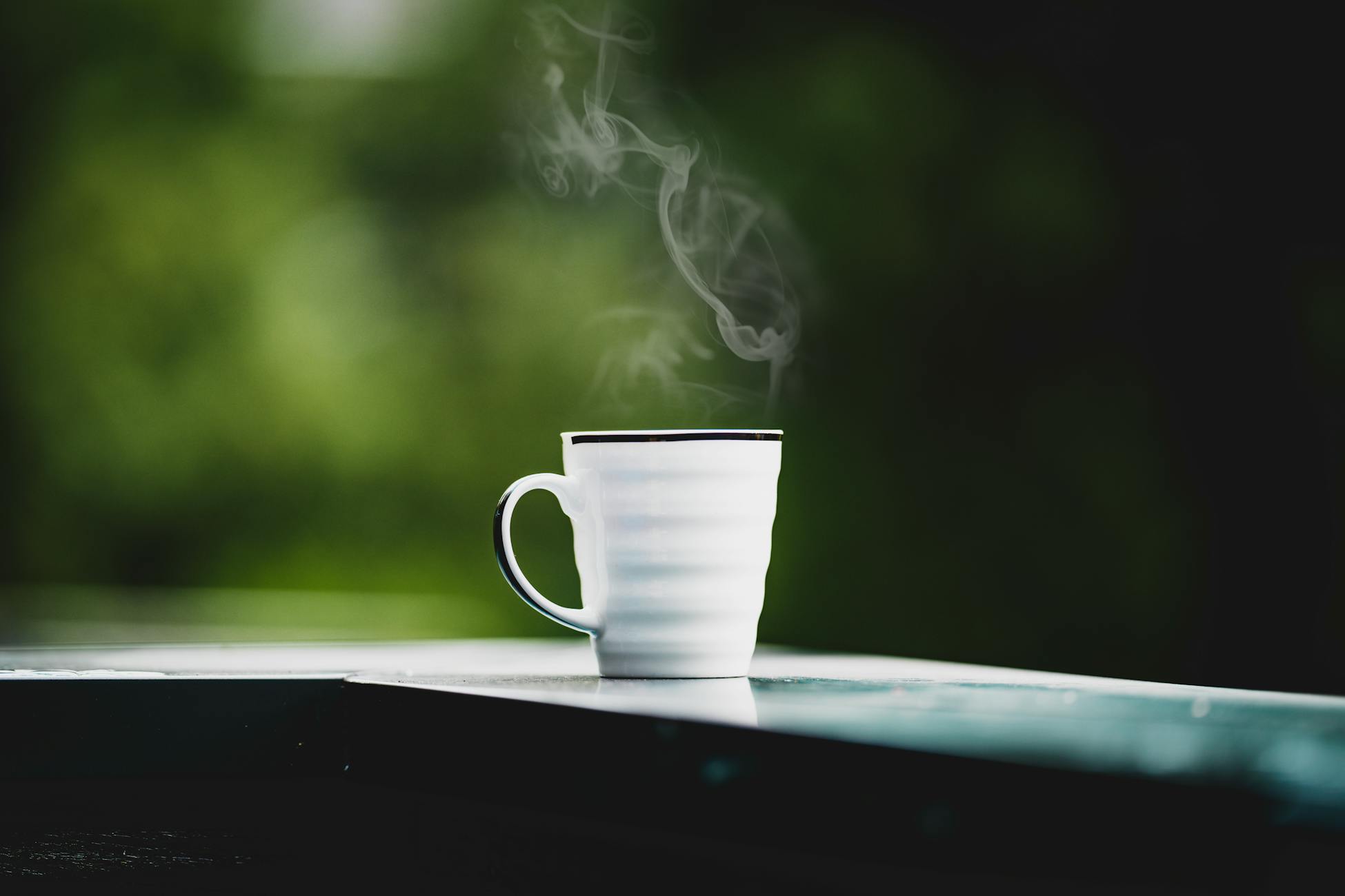 quiet morning coffee garden